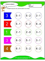 Çıkarma işlemi yaprak test